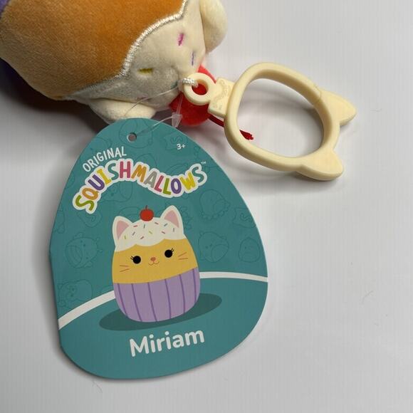 NWT Squishmallows Miriam the Sundae Cat 3.5” Clip - Picture 3 of 3